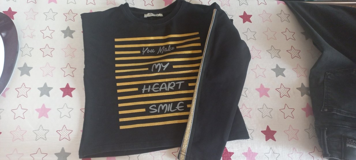 Kız Çocuk Siyah Baskılı sweatshirt - Görsel 2