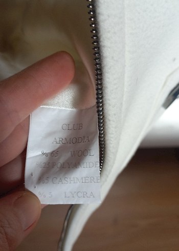 Düğmeli Beyaz Midi Kaban - Görsel 6