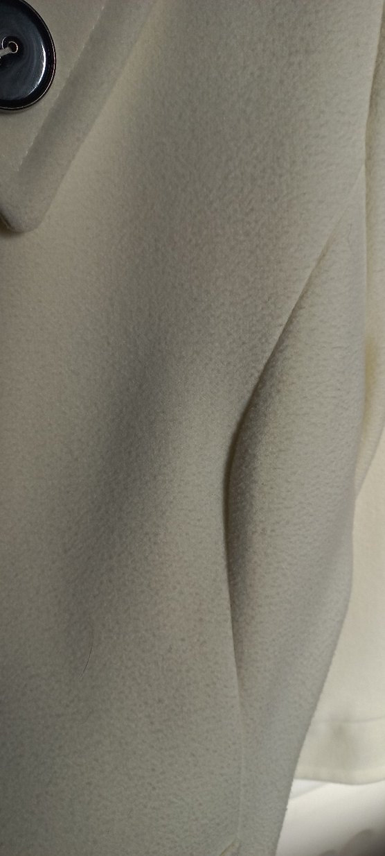 Düğmeli Beyaz Midi Kaban - Görsel 5