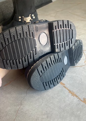 Çocuk Siyah Tokalı Biker Bot - Görsel 5