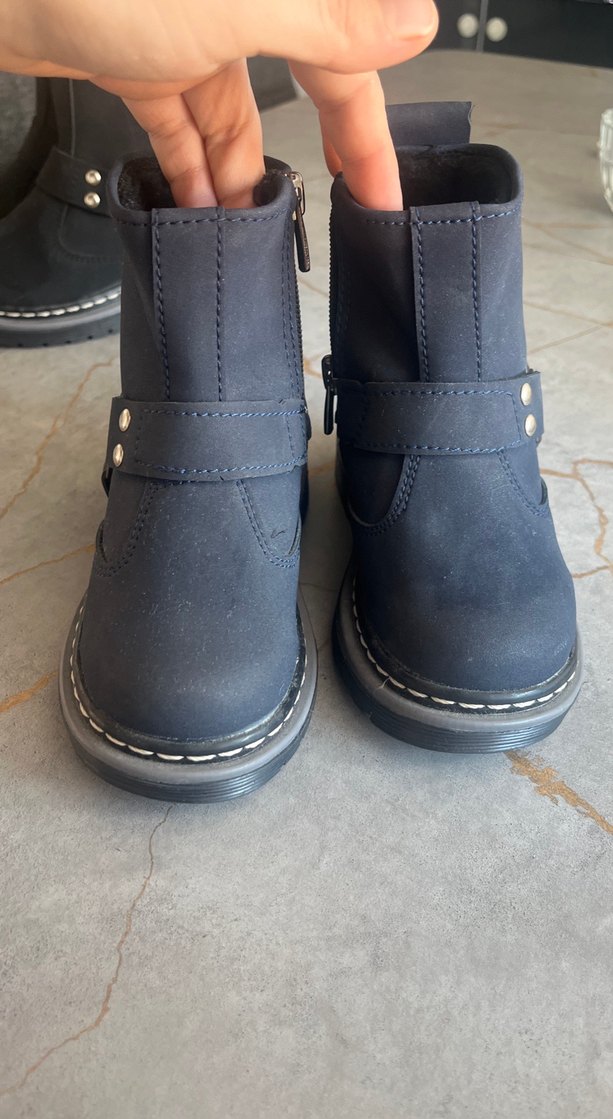 Çocuk Siyah Tokalı Biker Bot - Görsel 4