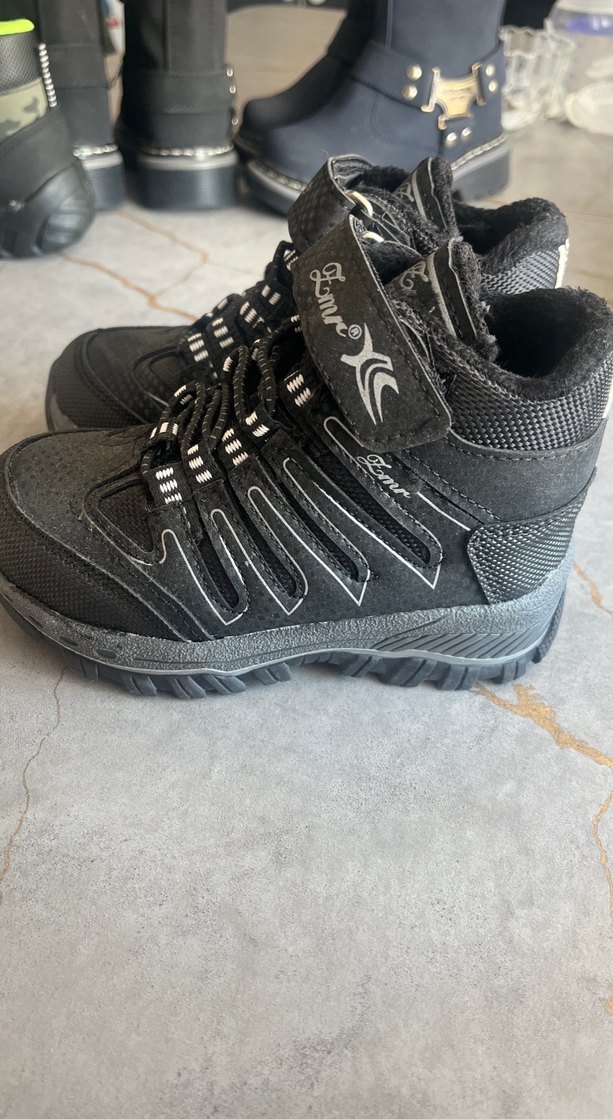 Erkek Çocuk Siyah Yılan Desenli Biker Bot - Görsel 2