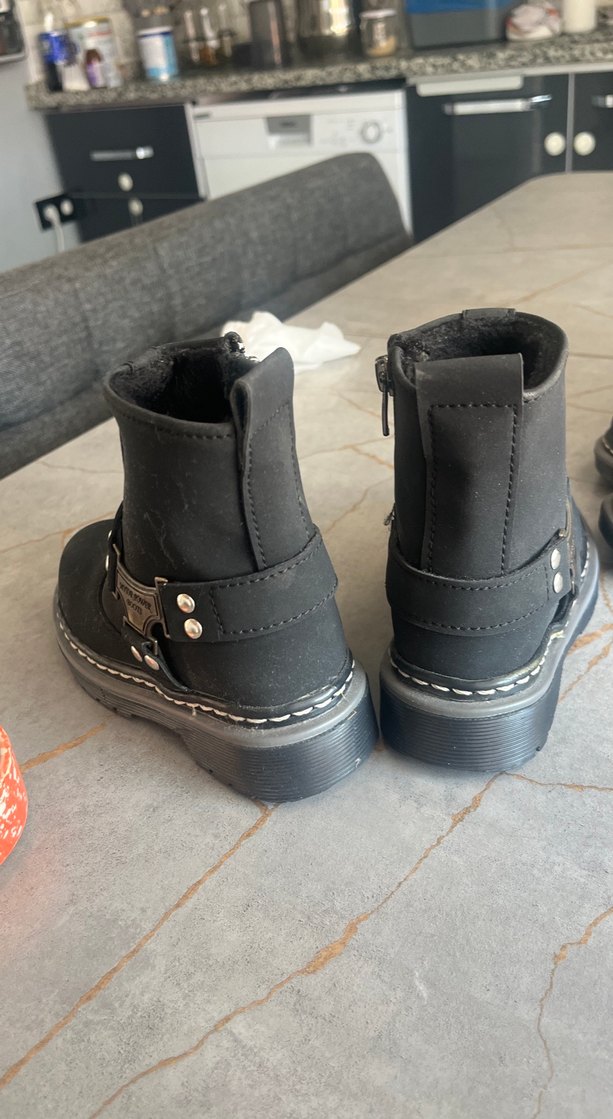 Çocuk Siyah Lastik Goth Bot - Görsel 3