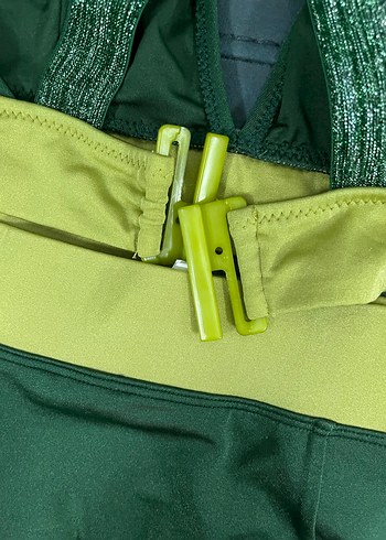 Sarı Detaylı Yeşil Spor Bikini Takımı - Görsel 5