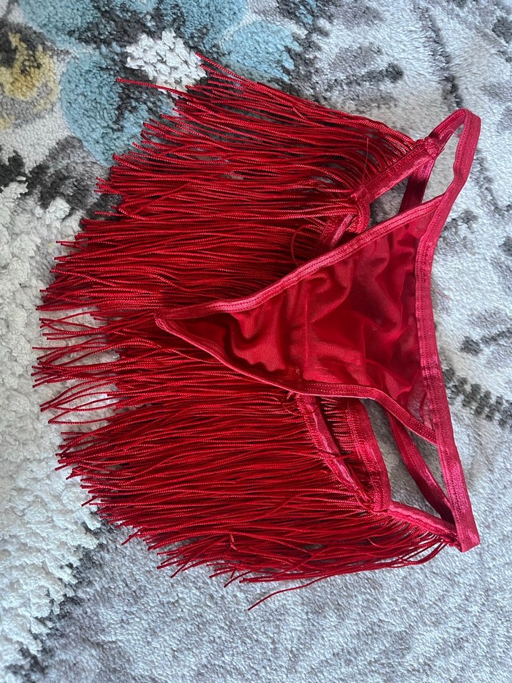 Kadın Püsküllü Kırmızı tanga - Görsel 4