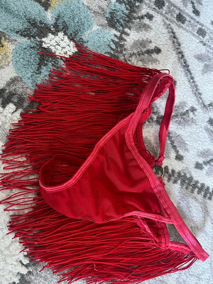 Kadın Püsküllü Kırmızı tanga - Görsel 5