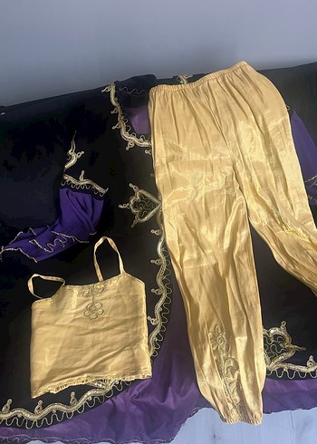 Uzun Kollu Mor Nakışlı Kadın Hint Elbisesi - Görsel 7