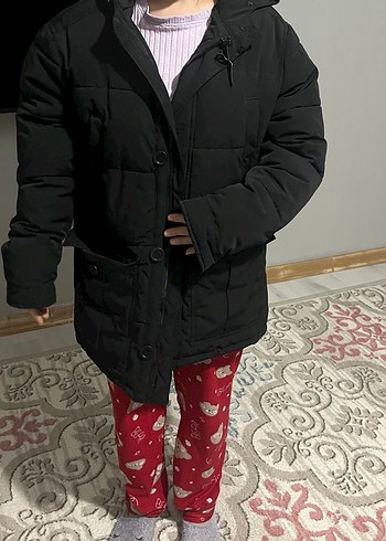 Siyah Kadın Midi Kışlık Mont - Görsel 6