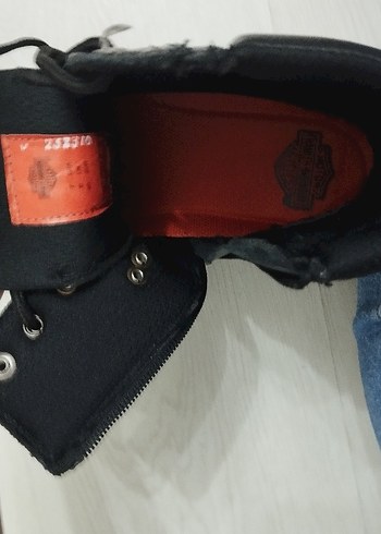 Harley Davidson Siyah Erkek Çocuk Deri Biker Bot - Görsel 5