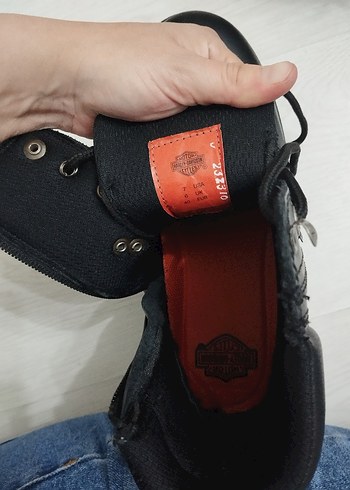 40 Beden siyah Renk Harley Davidson Siyah Erkek Çocuk Deri Biker Bot