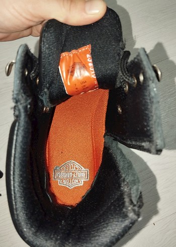 Harley Davidson Siyah Erkek Çocuk Deri Biker Bot - Görsel 6