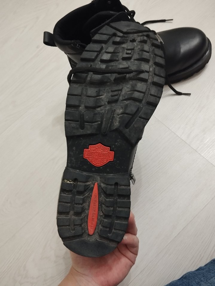 Harley Davidson Siyah Erkek Çocuk Deri Biker Bot - Görsel 3