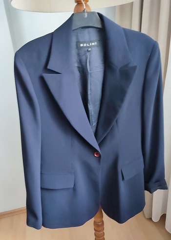 Kadın Lacivert Düğmeli Blazer Ceket - Görsel 6