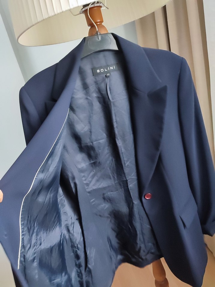 Kadın Lacivert Düğmeli Blazer Ceket - Görsel 5