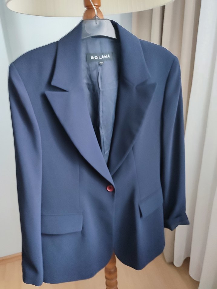 Kadın Lacivert Düğmeli Blazer Ceket - Görsel 2