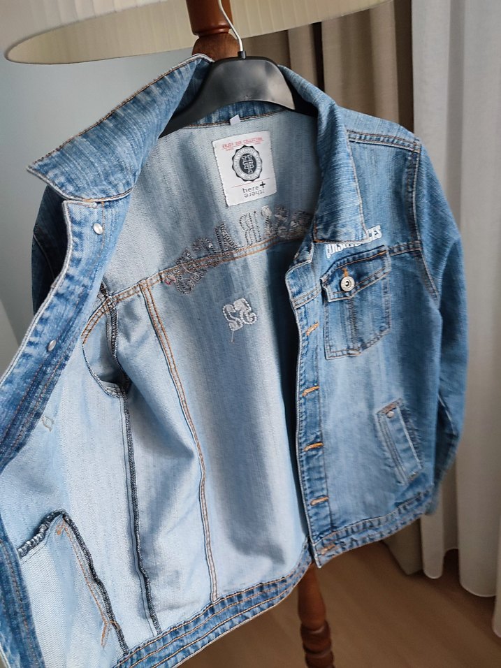 Mavi Düğmeli Kadın Denim Ceket - Görsel 3