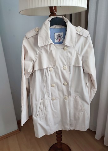 Düğmeli Midi Kadın Trençkot - Görsel 8