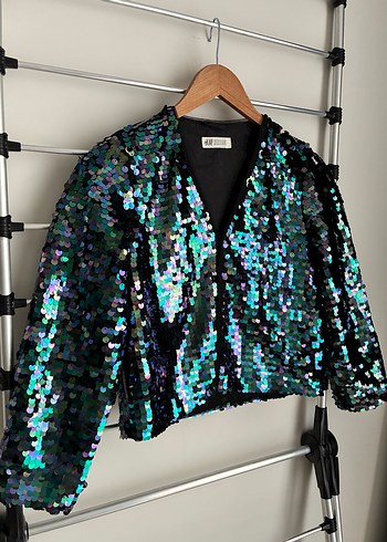 Kız Çocuk Işıltılı Payetli Bolero - Görsel 2