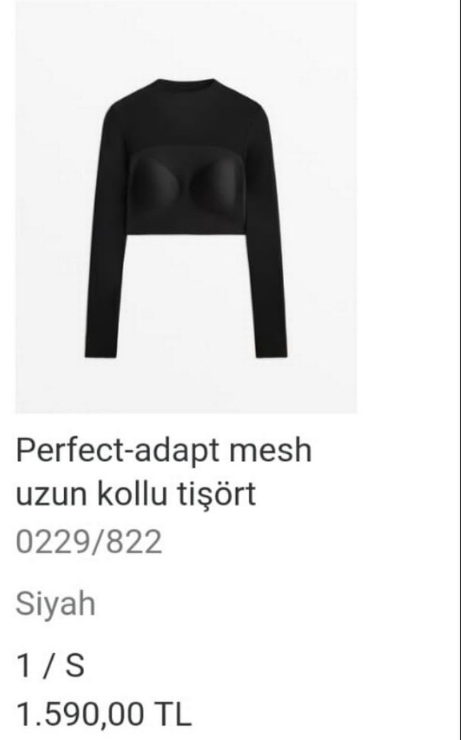 OYSHO Perfect-adapt mesh Uzun Kollu Crop - Görsel 3