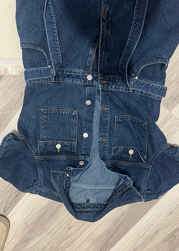 Kadın Lacivert Denim Tulum - Görsel 2