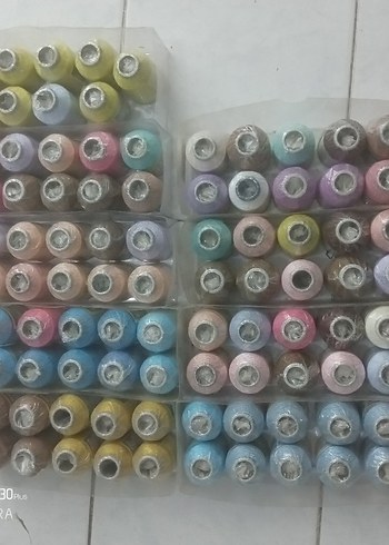 90 adet Leylak Çok Renkli El İşi İplik Seti