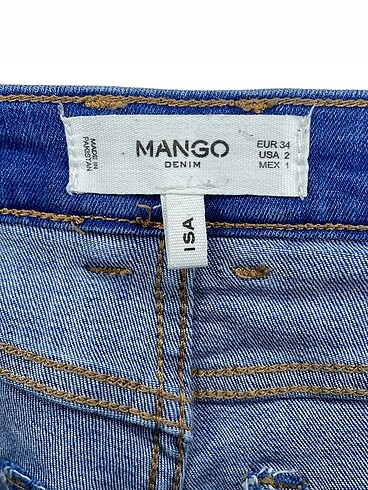 34 Beden mavi Renk Mango Jean / Kot %70 İndirimli.