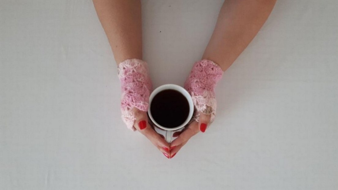 Dantel Detaylı Pembe Bohem Kadın Eldiveni - Görsel 3