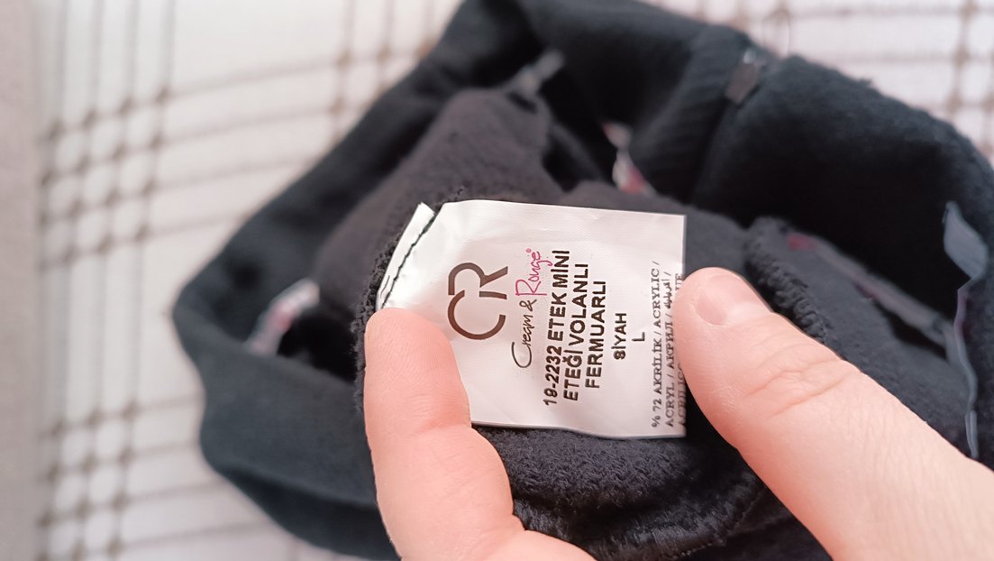 Siyah Fırfırlı Mini Etek - Görsel 3