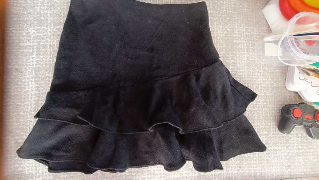 Siyah Fırfırlı Mini Etek - Görsel 5