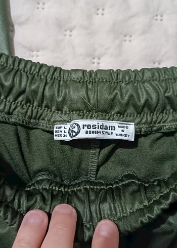 yeşil lastikli Pantolonu