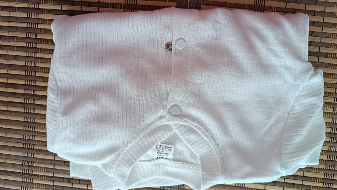 Beyaz Pamuklu Bebek  Kıyafeti - Görsel 4