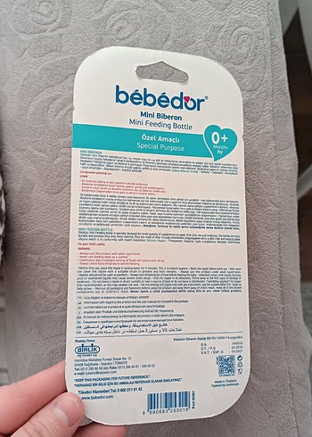 Diğer Bebedor Mavi Mini Biberon 60 ml
