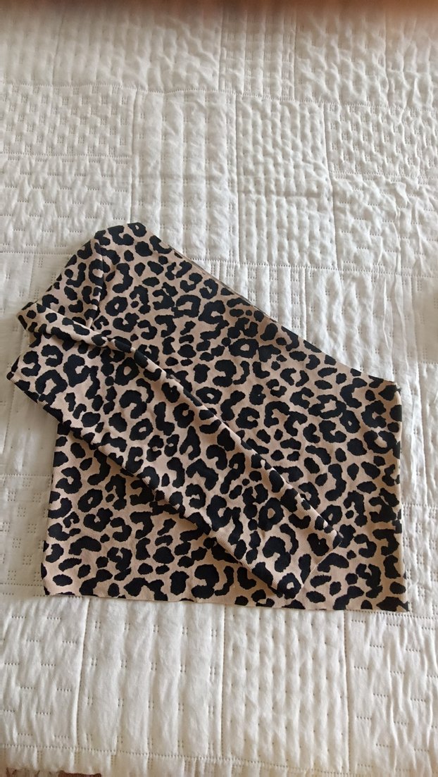 Kahverengi Leopar Desenli Drapeli - Görsel 2