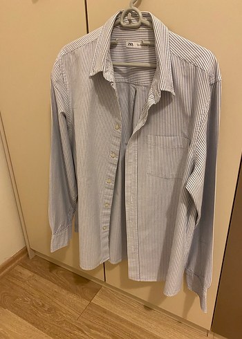 Zara çizgili keten gömlem - Görsel 2