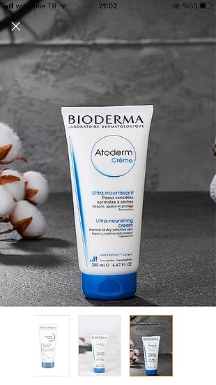 Bioderma nemlendirici krem 200 ml