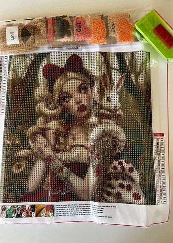 30x40 cm alice harikalar diyarında elmas boyama seti