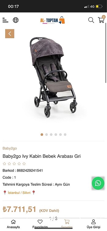 Kabin boy bebek arabası