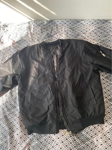 Bomber siyah ceket