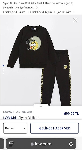 LCW çocuk eşofman takım