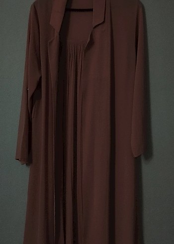 Bej Pilili Uzun Kadın Elbise - Görsel 2