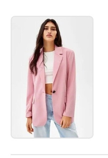 Bershka M beden pembe blazer