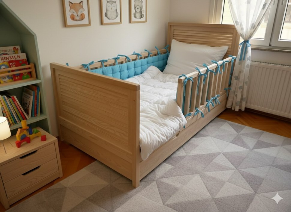 Çocuk Yatak Turkuaz Minder - Görsel 4