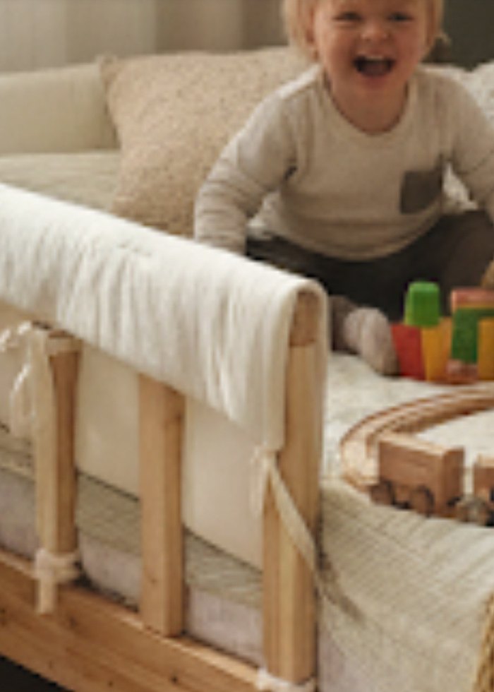 Beyaz Bebek Yatak Koruyucu Minder - Görsel 4