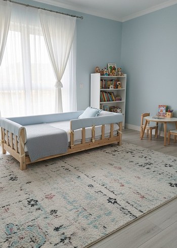 Mavi Pamuklu Bebek Uyku Minderi - Görsel 4