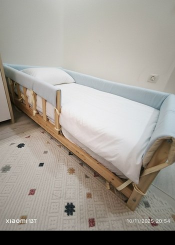 Mavi Pamuklu Bebek Uyku Minderi - Görsel 5