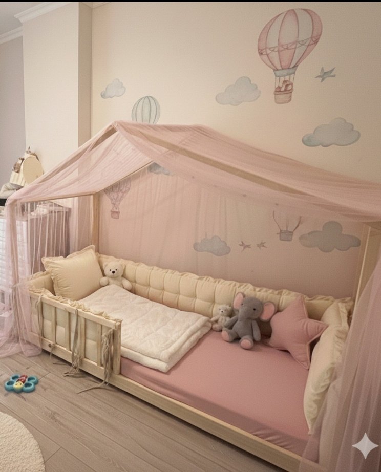 Bağcıklı Bebek Uyku Koruyucu Minder - Görsel 3