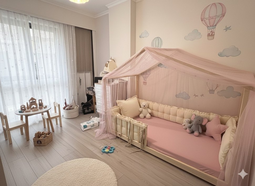 Bağcıklı Bebek Uyku Koruyucu Minder - Görsel 2