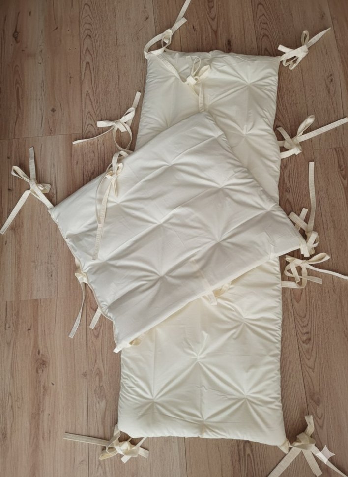 Beyaz Bebek Yatak Koruyucu Minder - Görsel 2