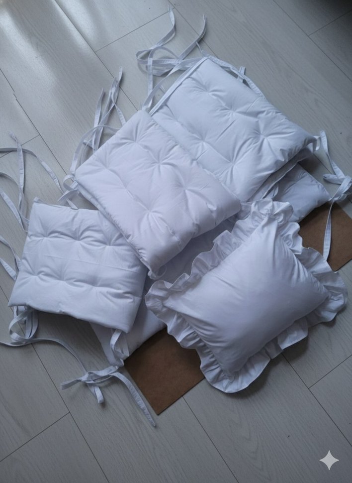 Bebek Beşik Kenar Koruyucu Beyaz renk - Görsel 5