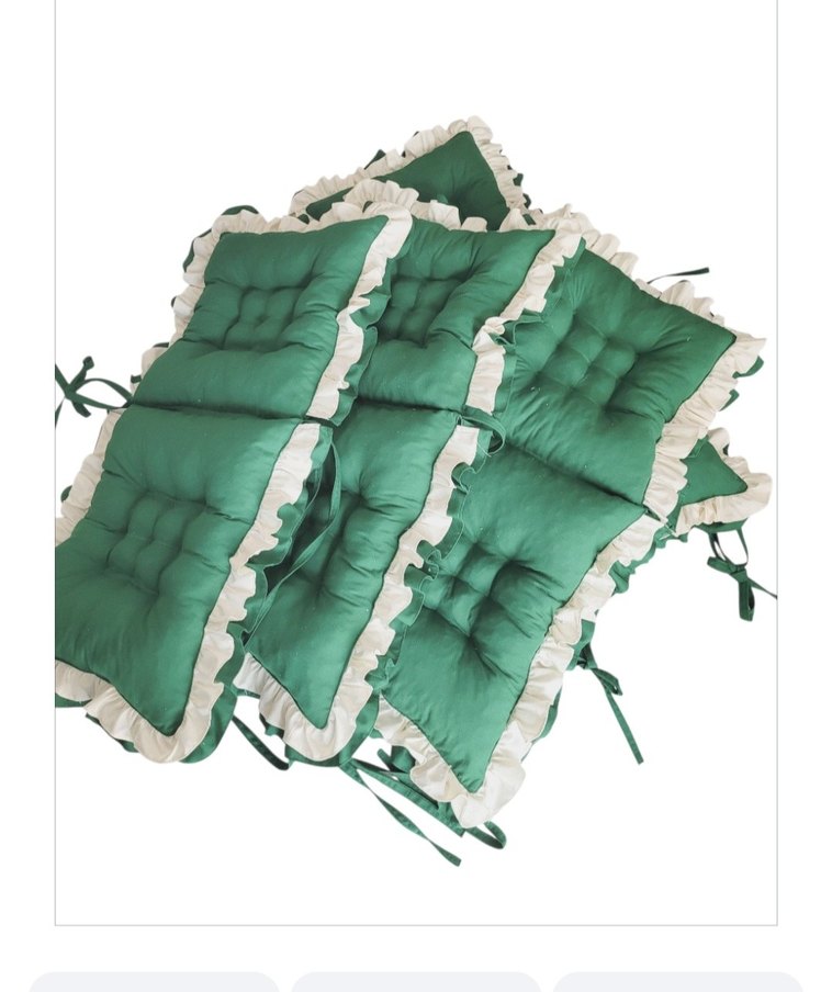 Yeşil Nakışlı Klasik Minder - Görsel 4